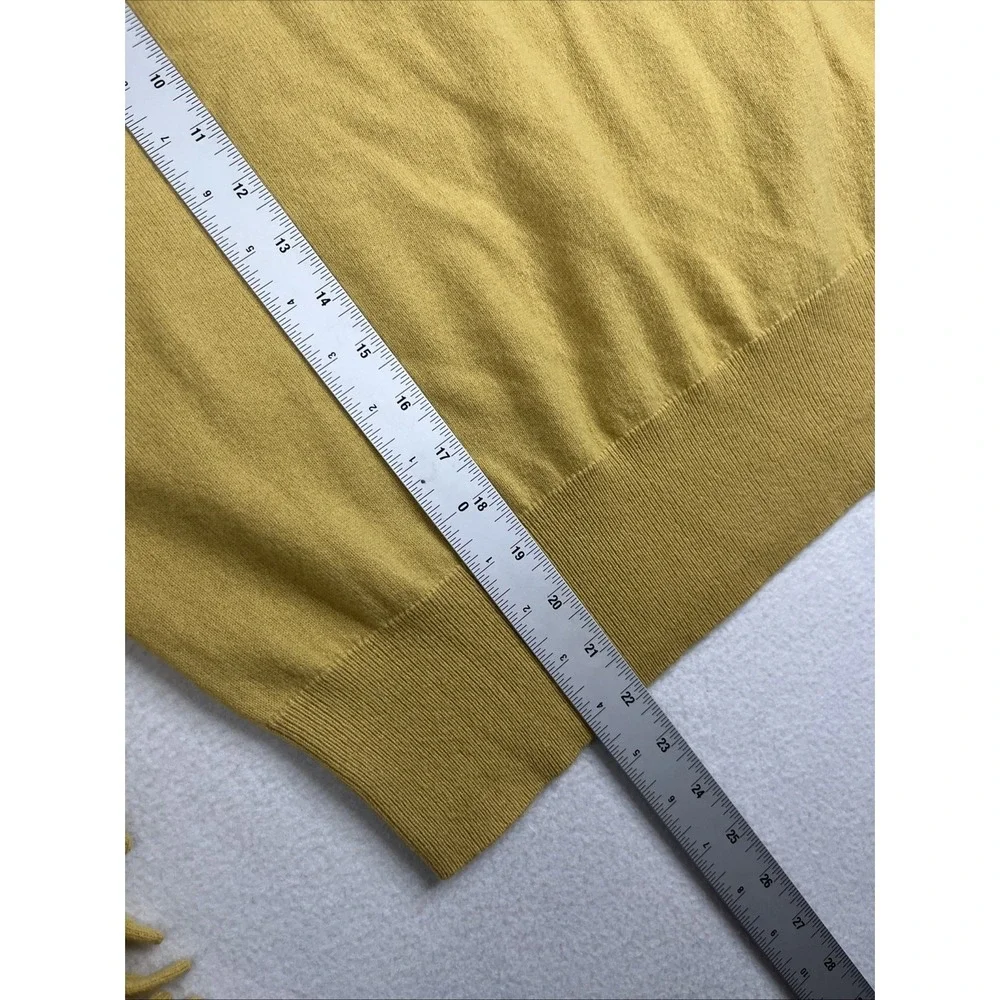 $370 Sandro Paprika Fringed Sweater Curry Womens Size 3 Large Wool Cashmere - Picture 8 of 8